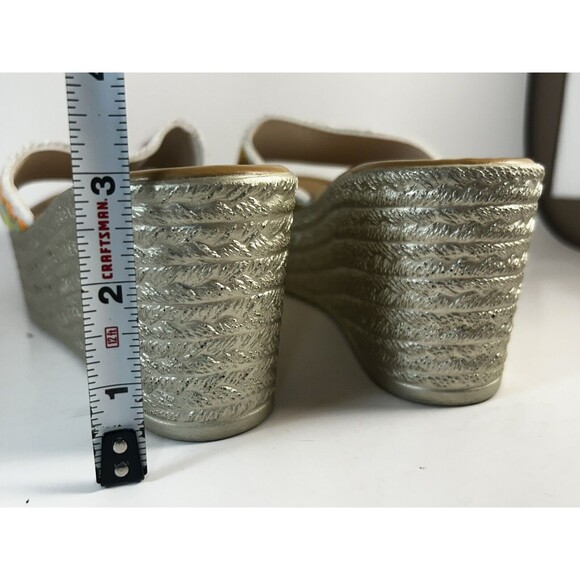 RZX Womens 3” Wedge Slides Knit Patchwork Granny Square Print Womens 7.5 New - Picture 6 of 7